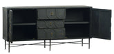 Harten Antique Black Finish Sideboard